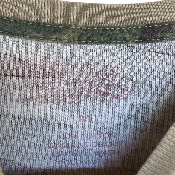 Ed Hardy long sleeve Camouflage T-shirt with a Phoenix Rising on the front - Picture 5 of 6